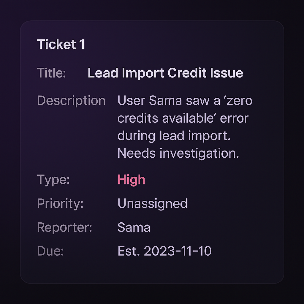Product Agent - Ticket Creator